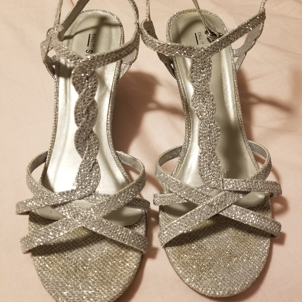 Sparkly Silver heels